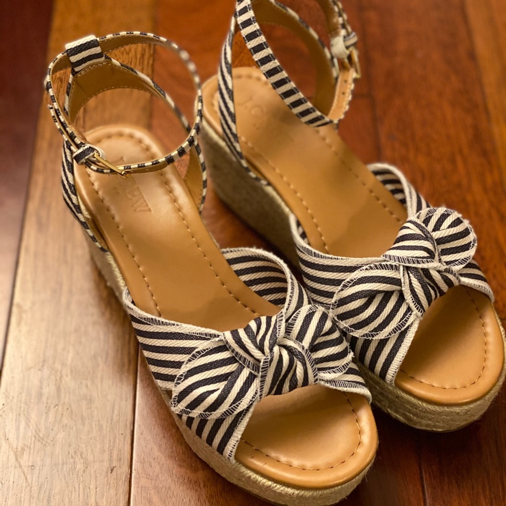 J.Crew Factory Bow Platform Espadrille